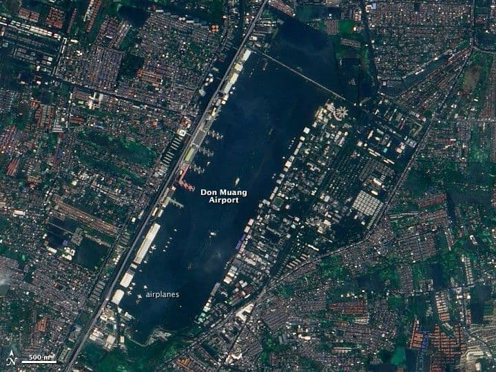 Flood Waters Inundate a Bangkok Airport