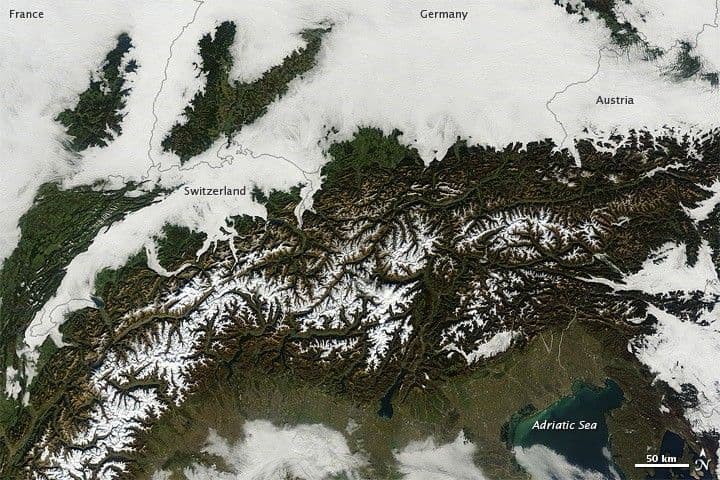 Low Clouds over Central Europe