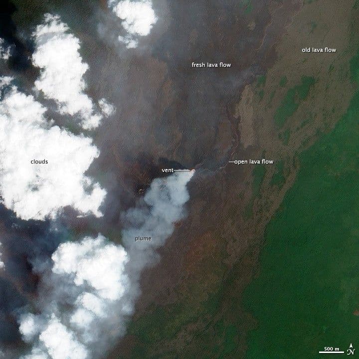 Lava Flow near Nyamuragira Volcano