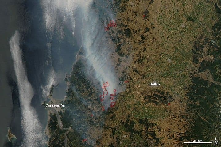 Wildfire in BÃo-BÃo, Chile