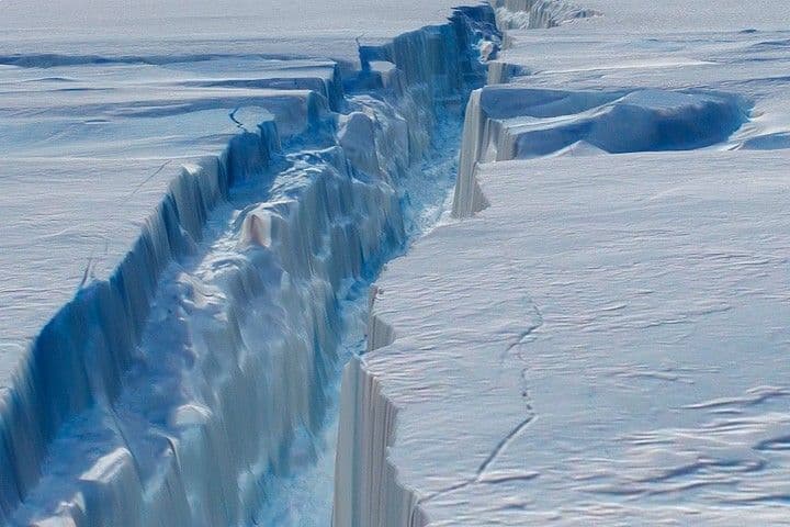 Flying Through a Crack in the Ice