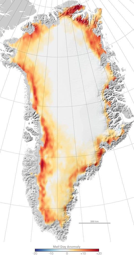 Melting on the Greenland Ice Cap