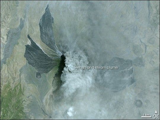 Plume from Ol Doinyo Lengai, Tanzania