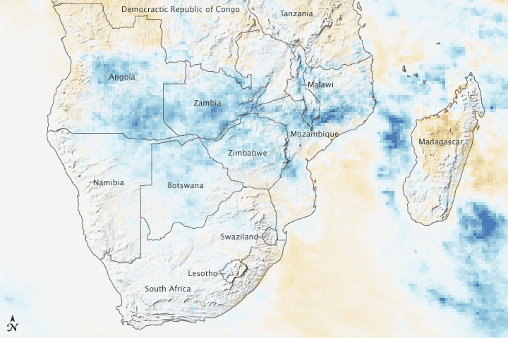 Unusually Intense Rain Floods Southern Africa