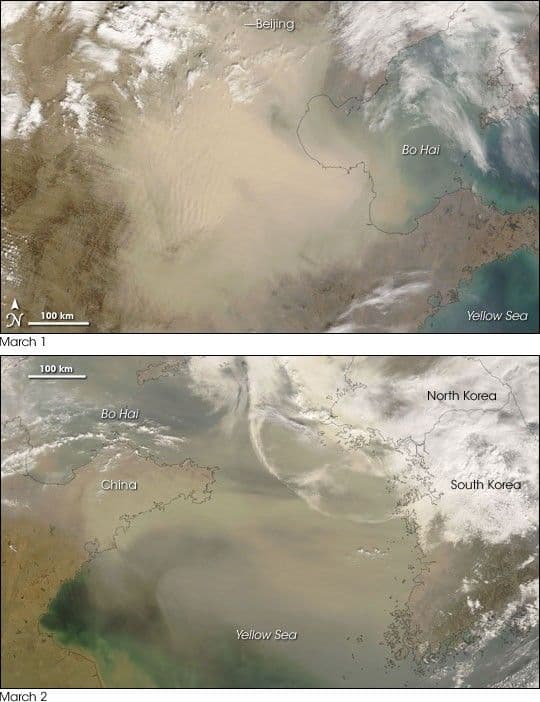 Dust Storm over East Asia