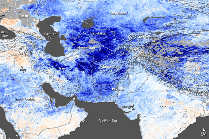Cold Snap in Southwest Asia