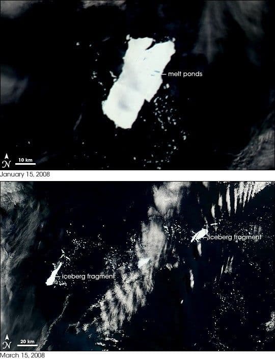 Disintegration of Iceberg A53a