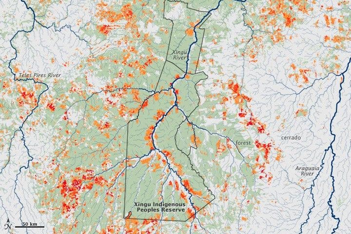 Fire in the Xingu River Basin
