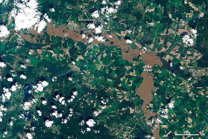 Surging Elbe in Wittenberg
