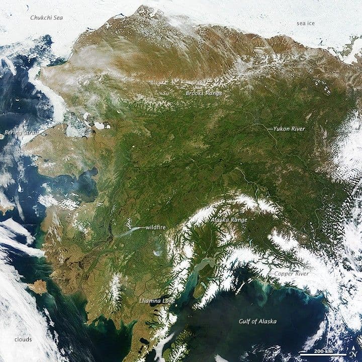 Rare Clear View of Alaska
