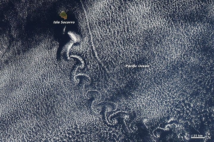 A Swirl of Clouds over the Pacific