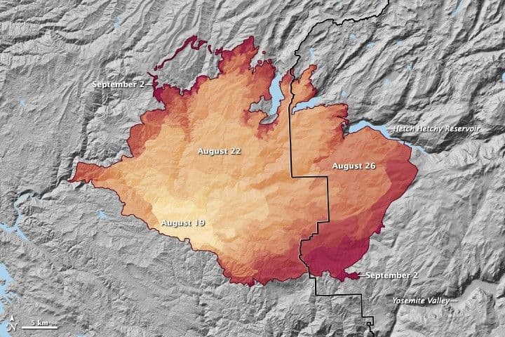 Progression of California’s Rim Fire