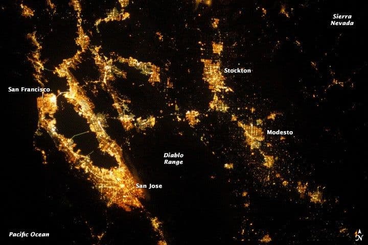San Francisco Region at Night