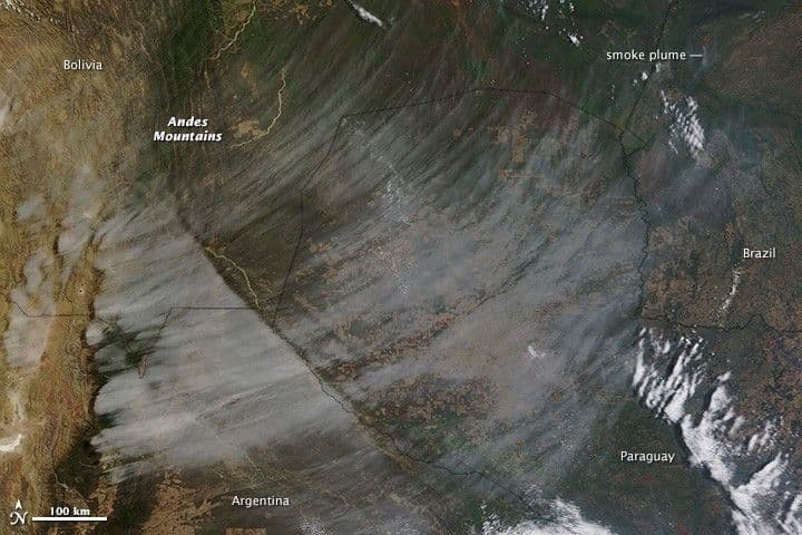 High Clouds Over South America