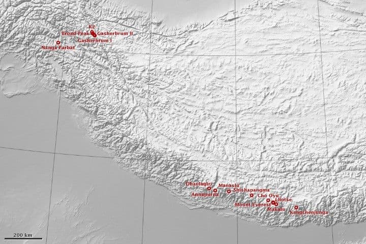 8,000-meter Peaks of the Himalaya and Karakoram