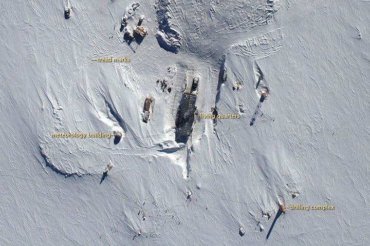 Flying Over Vostok Station