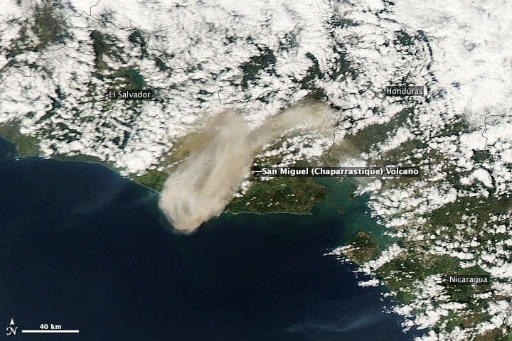 Blast from San Miguel Volcano