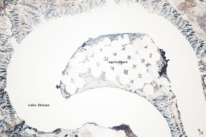 Frozen Lake Sharpe, South Dakota