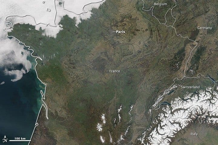 Haze over France