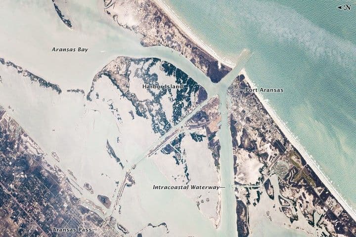 Port Aransas and the Intracoastal Waterway, Texas