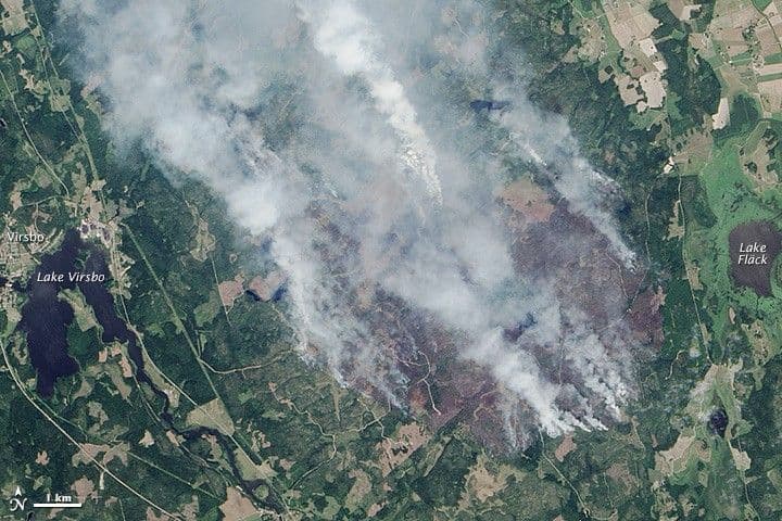 Wildfire in Sweden