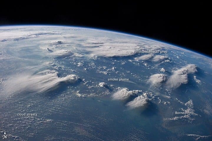 Thunderstorms over Borneo