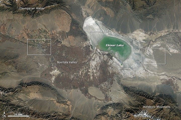 Shrinking Lake Ebinur
