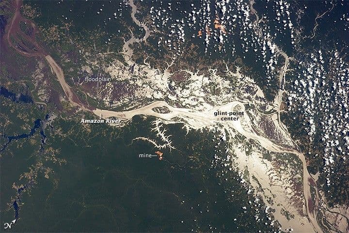 Amazon River in Sunglint
