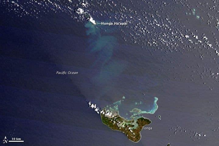 Undersea Eruption Near Tonga