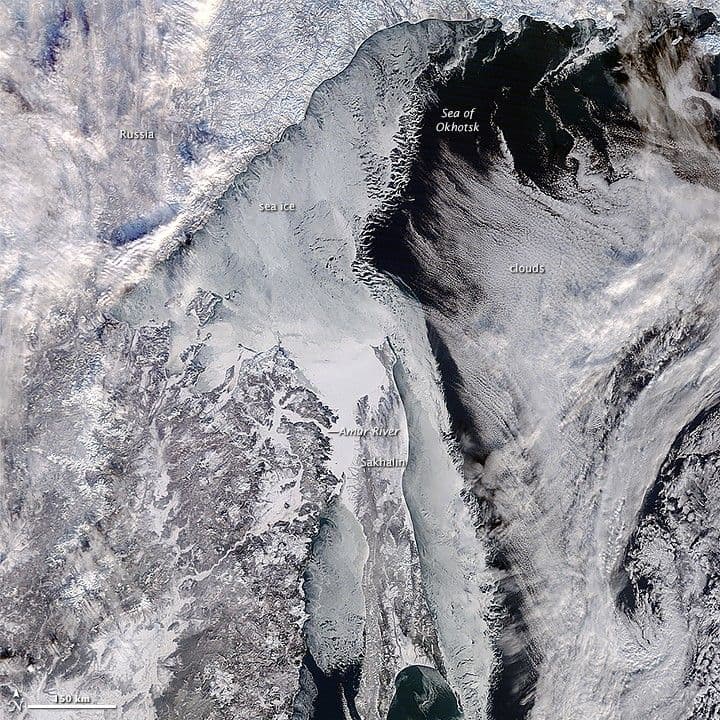 Southernmost Seasonal Sea Ice in the Northern Hemisphere