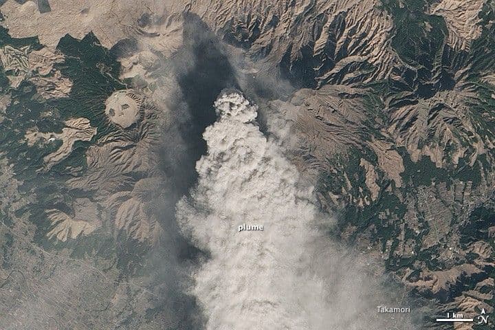 Eruption at Mount Aso