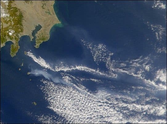Smoke Plume from Mt. Oyama