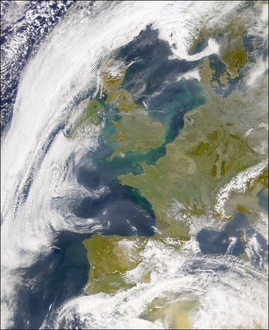 Haze and Pollution over Western Europe