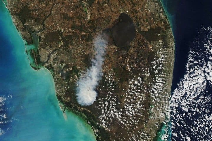 Smoke Rises Over Big Cypress National Preserve