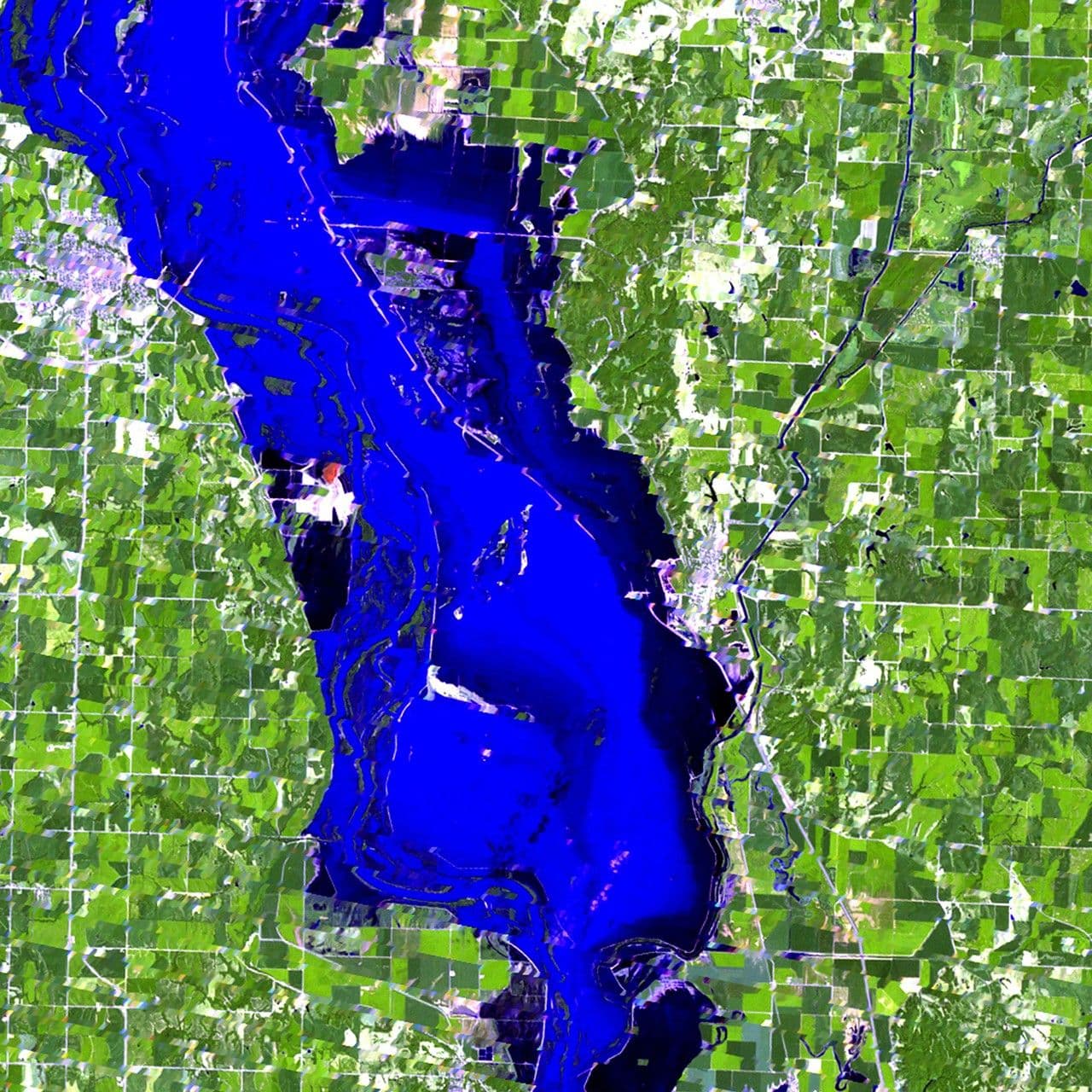 Flood in Hamburg, Iowa