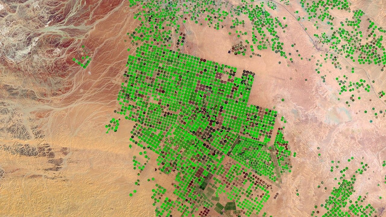 Wadi As-Sirhan agricultural growth, Saudi Arabia