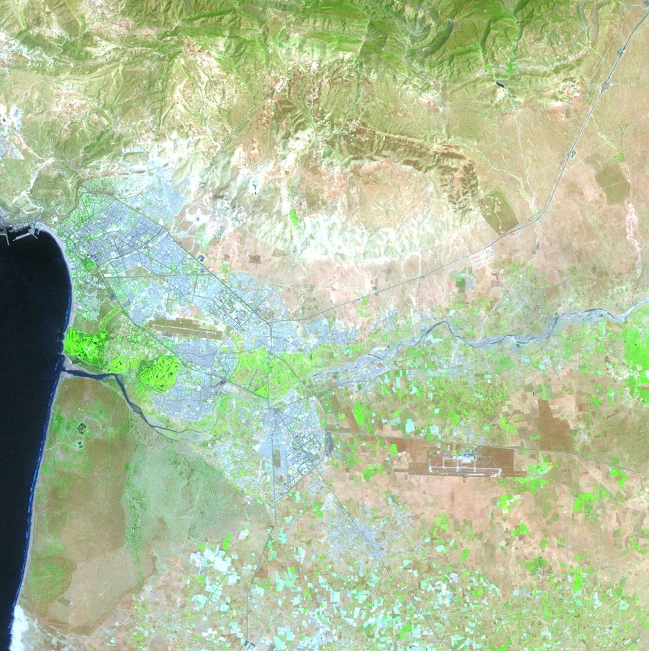 Urban growth, southwestern Morocco