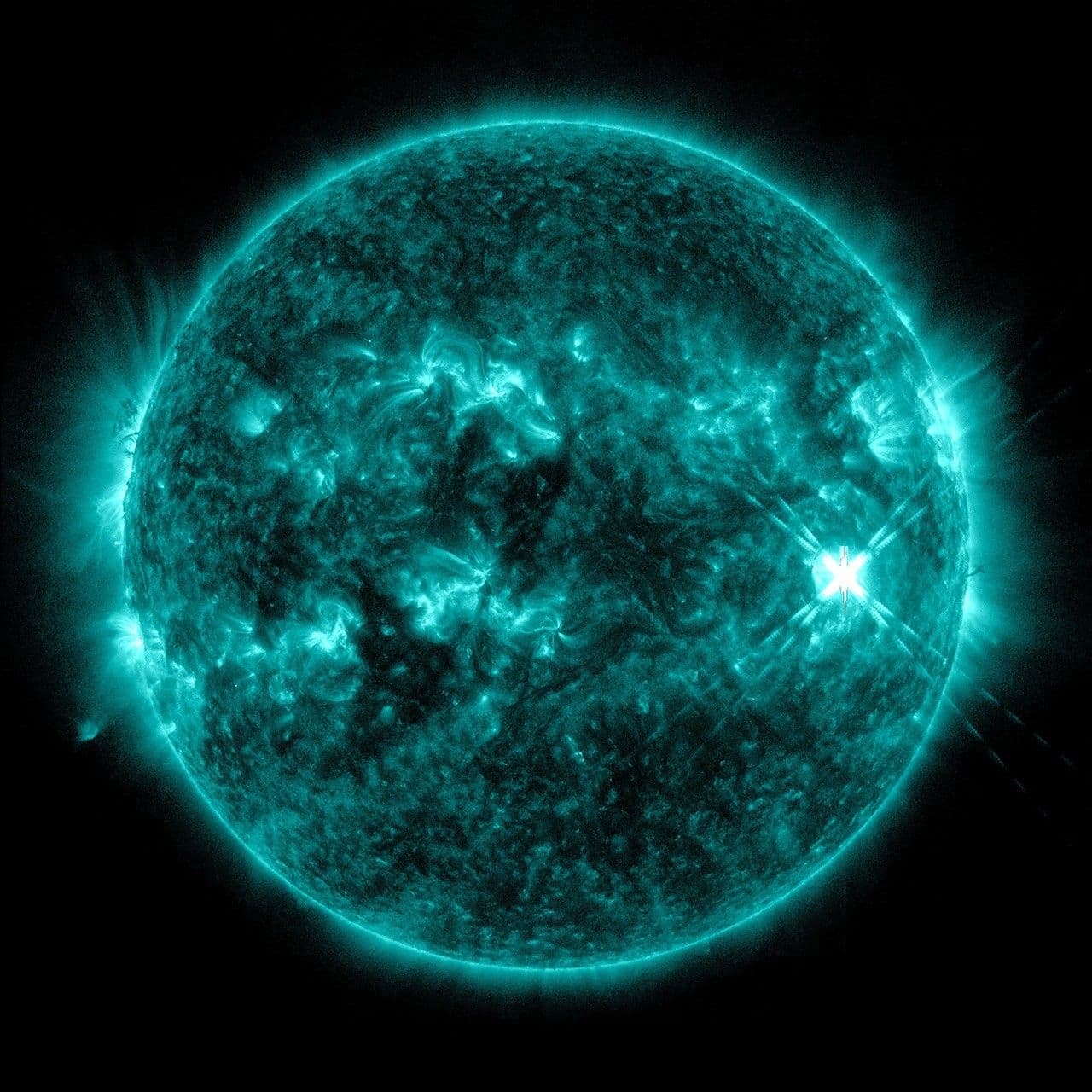 Sun Releases Strong Flare