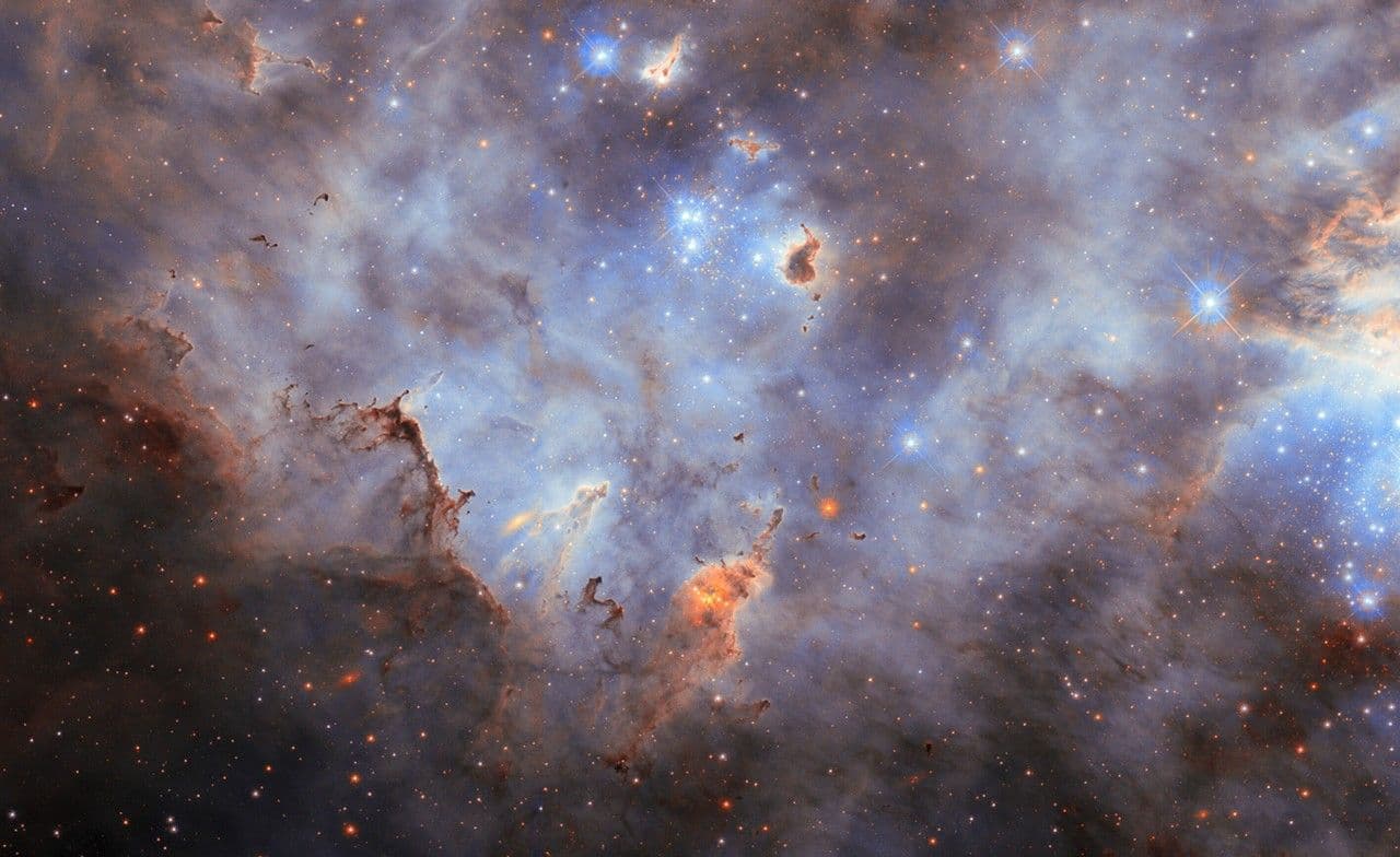 Hubble Surveys Cloudy Cluster
