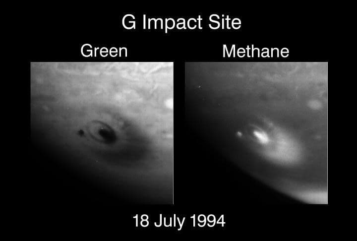 Hubble Image of Large Comet Impact on Jupiter