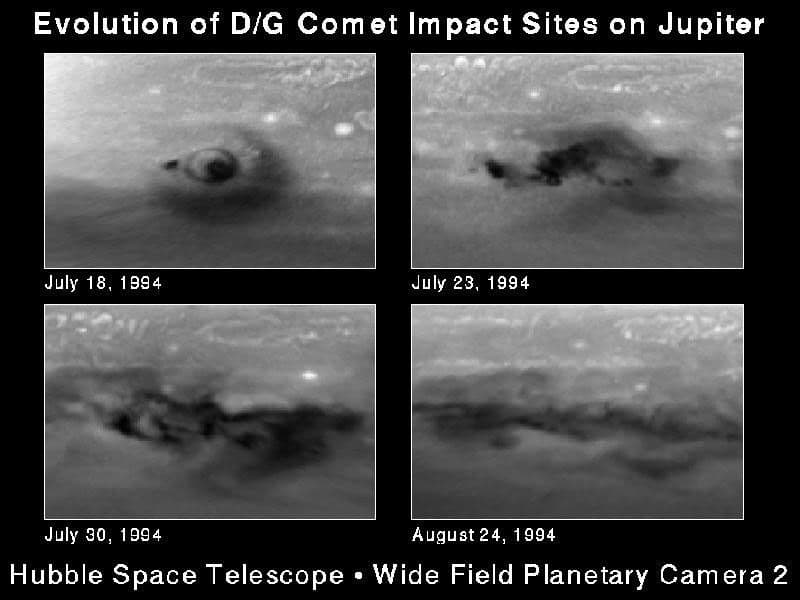 Month Long Evolution of the D/G Jupiter Impact Sites from Comet P/Shoemaker-Levy 9