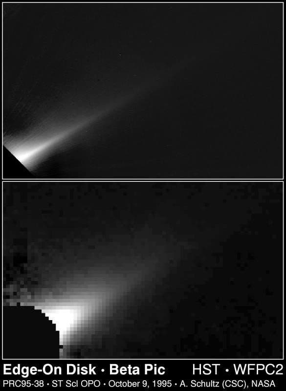 Hubble Sees Thin Disk Around the Star Beta Pictoris