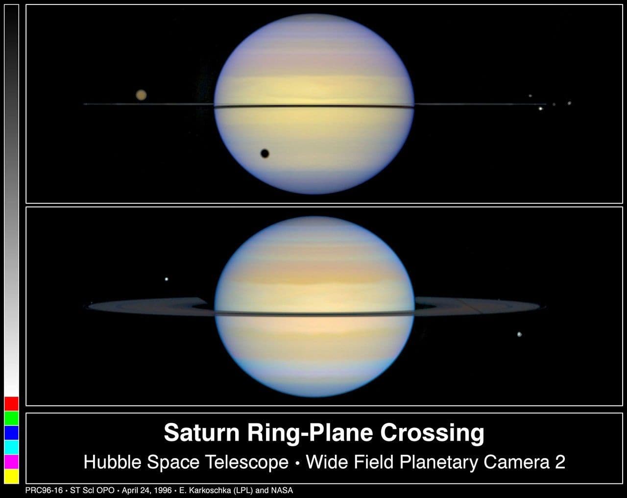 Edge-On View of Saturn’s Rings