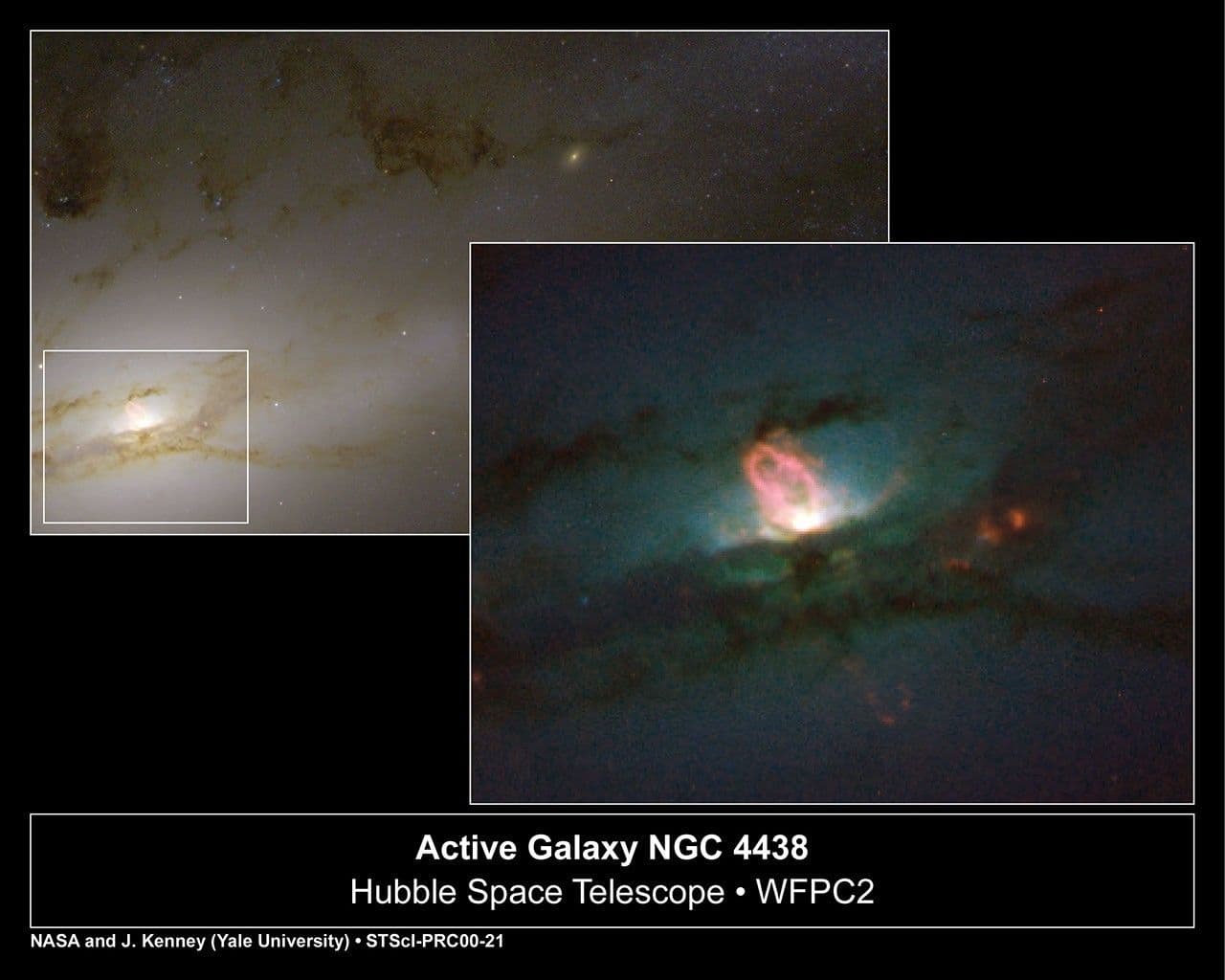 Feasting Black Hole Blows Bubbles