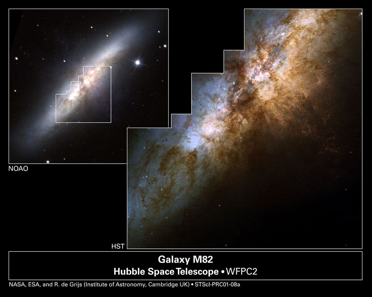 Hubble Spies Huge Clusters of Stars Formed by Ancient Encounter
