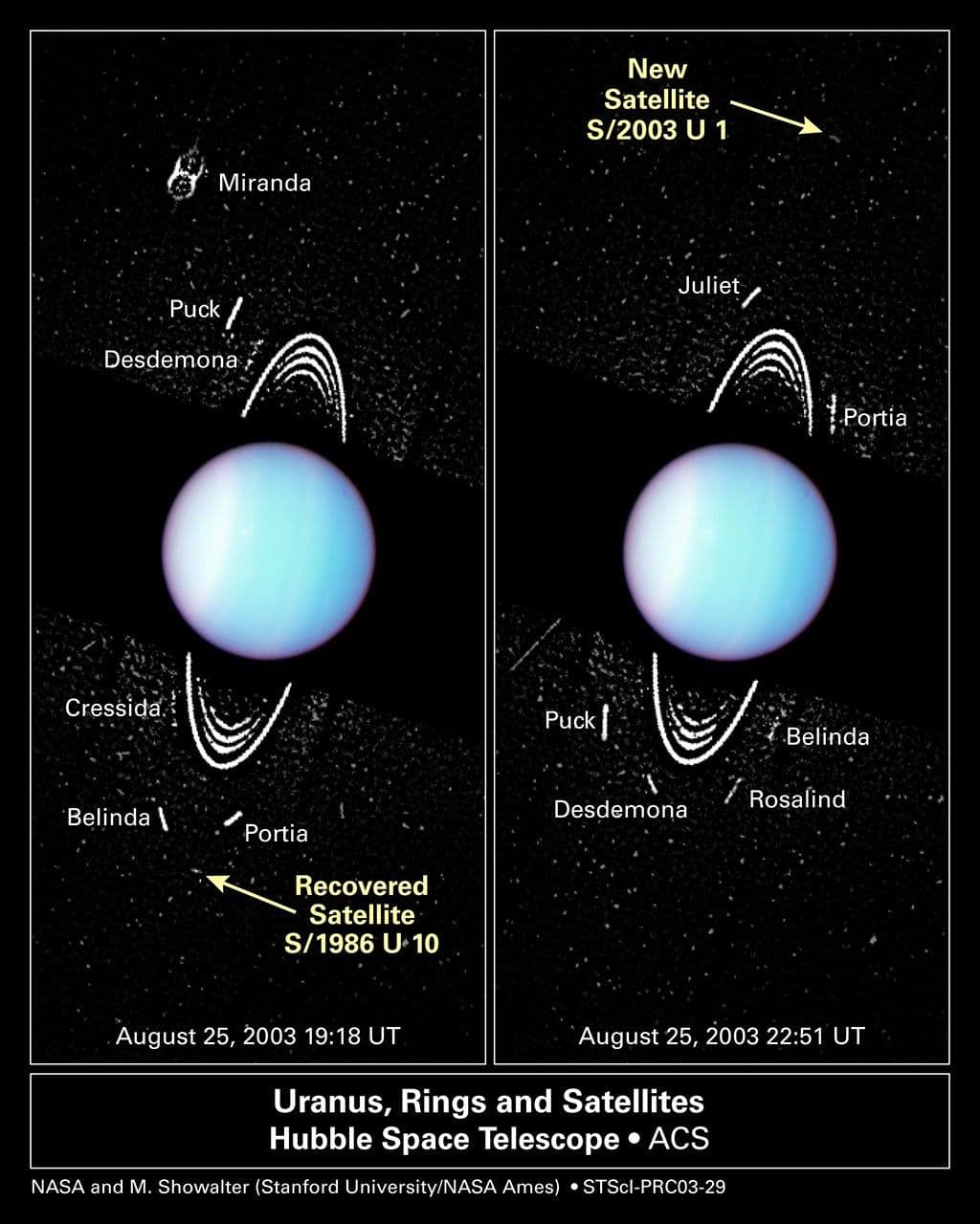 Hubble Uncovers Smallest Moons Yet Seen Around Uranus