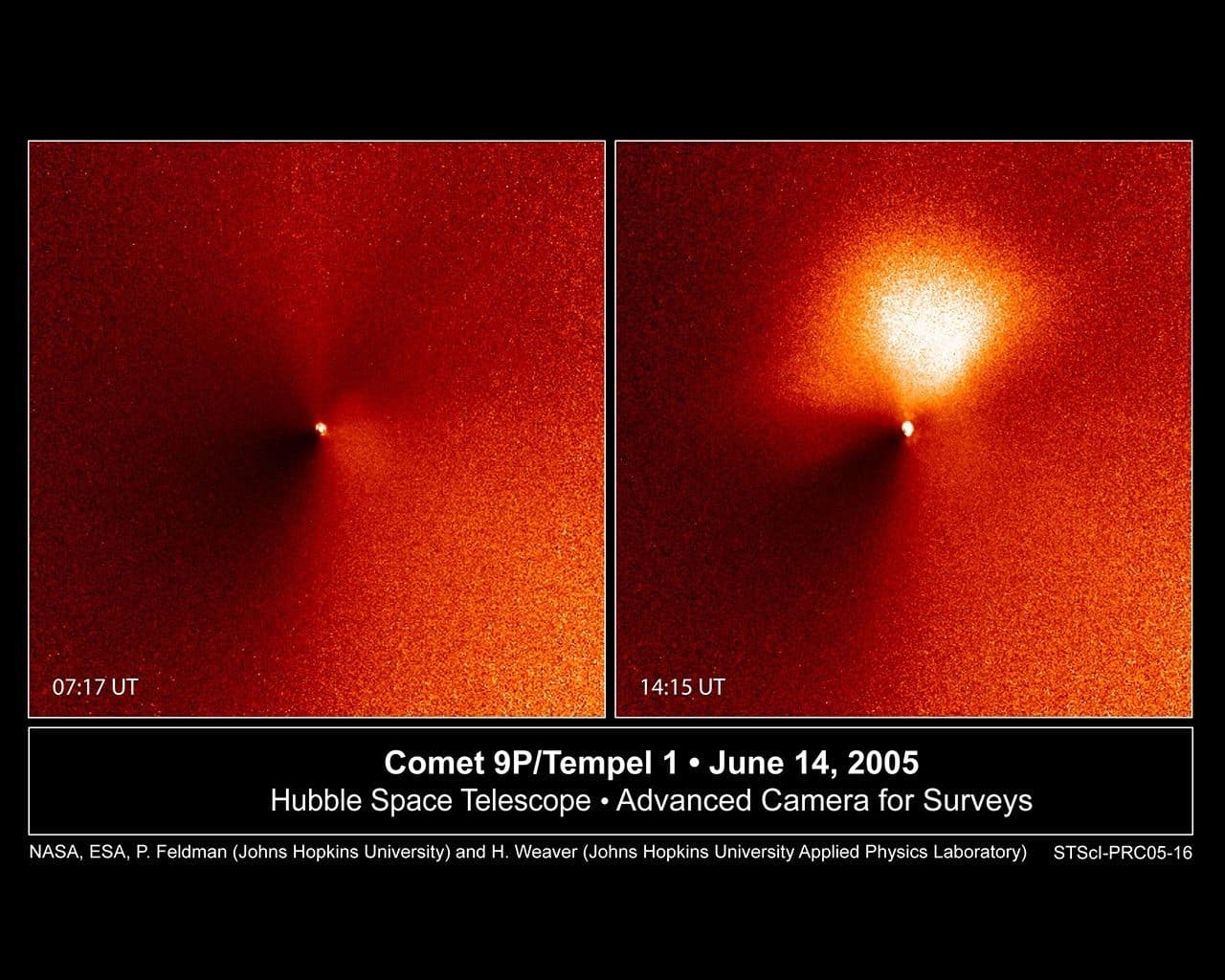 Hubble Captures Outburst from Comet Targeted By Deep Impact