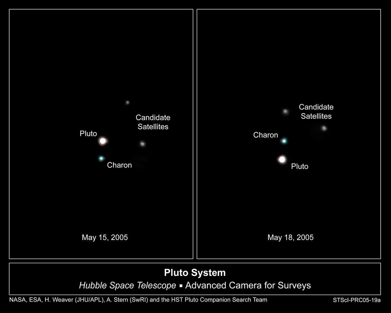NASA’s Hubble Reveals Possible New Moons Around Pluto