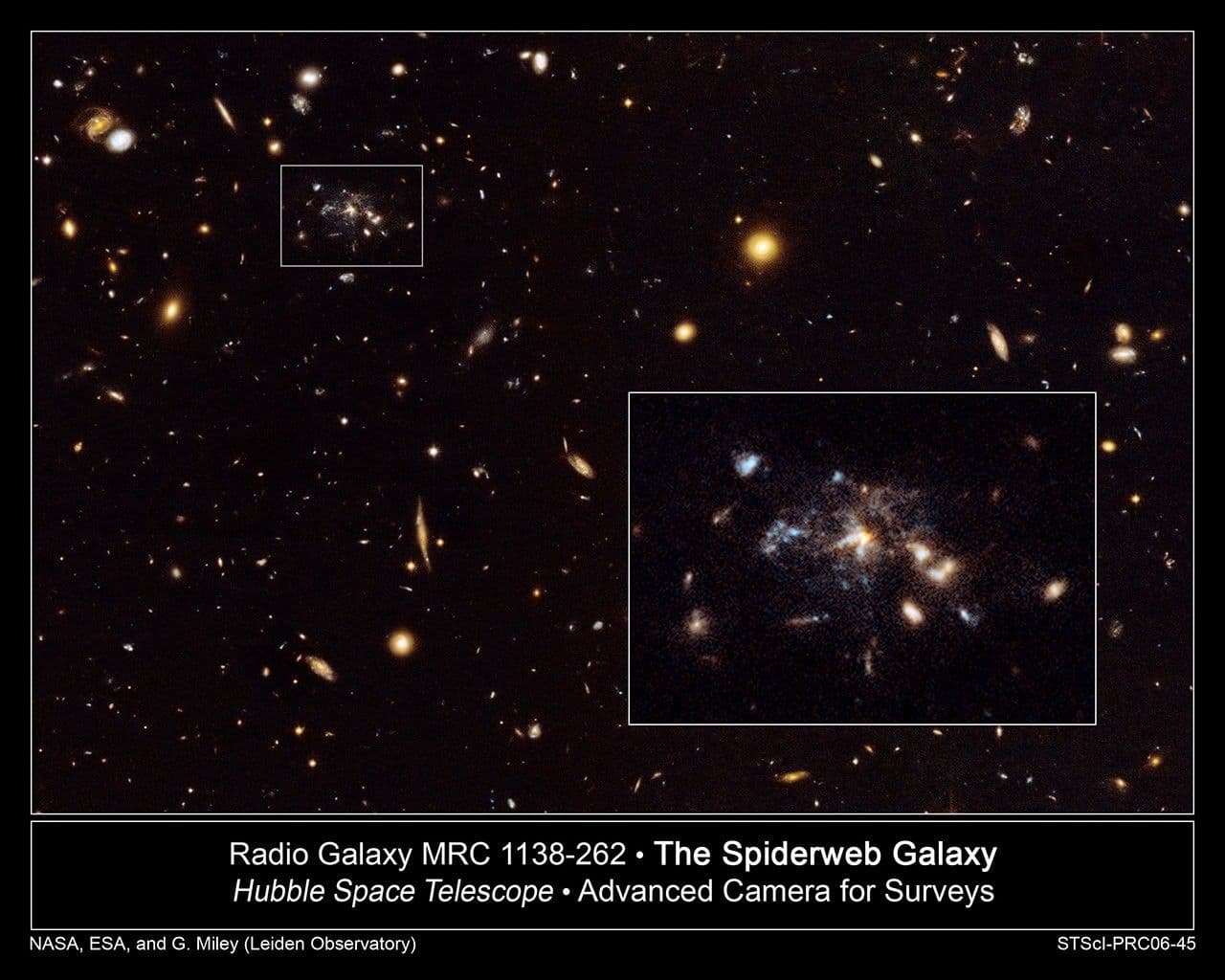Hubble Captures Galaxy in the Making