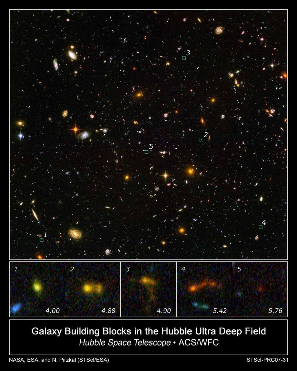 Hubble and Spitzer Space Telescopes Find “Lego-Block” Galaxies in Early Universe